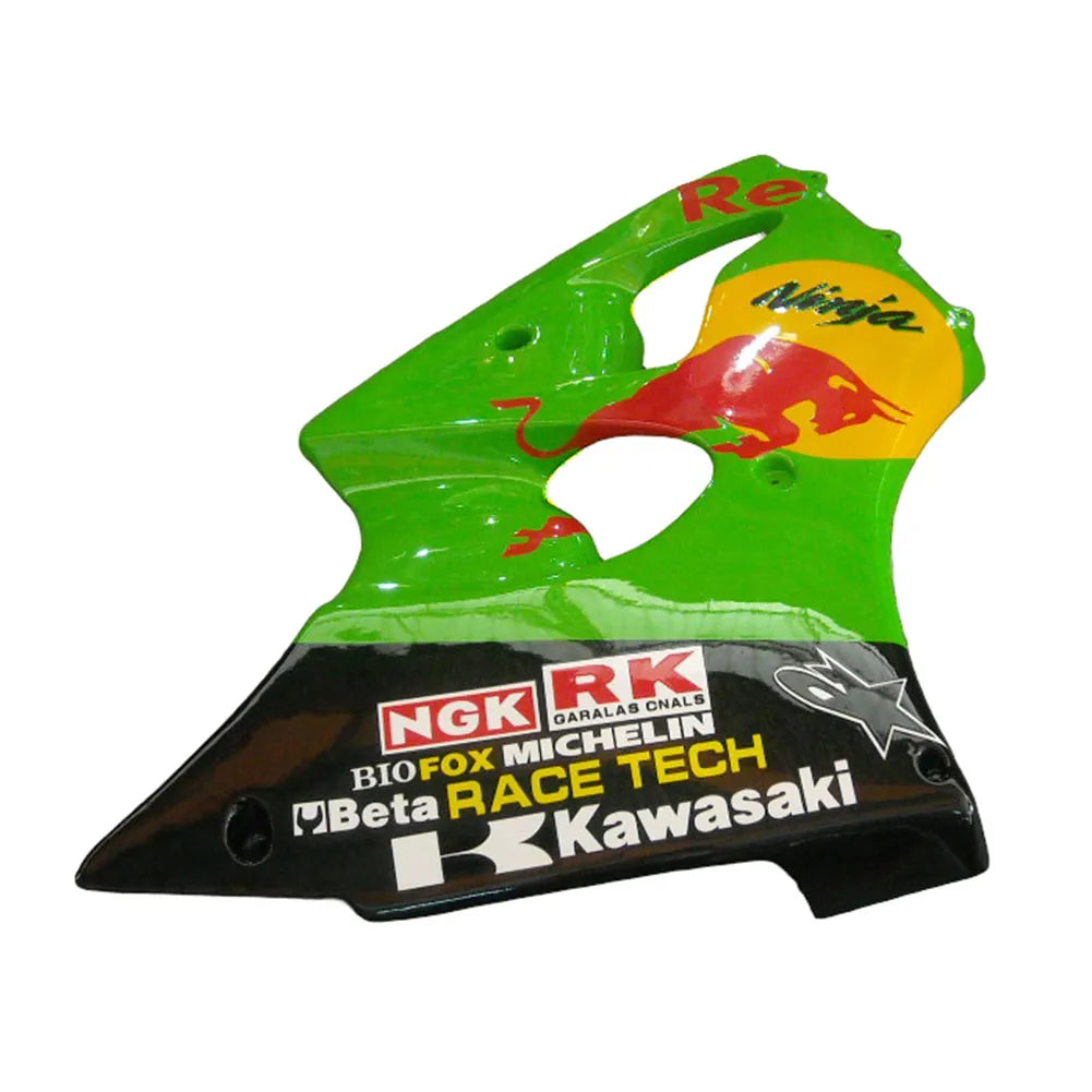 Kawasaki ZX-6R / 636 2000-2002 Green Bull Edition fairing kit front view
