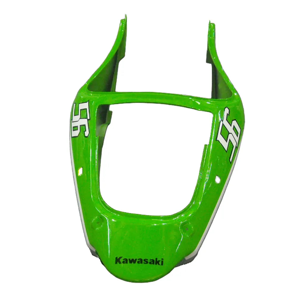 Kawasaki ZX-6R / 636 2000-2002 Green MotoGP tail section fairing detail view 1