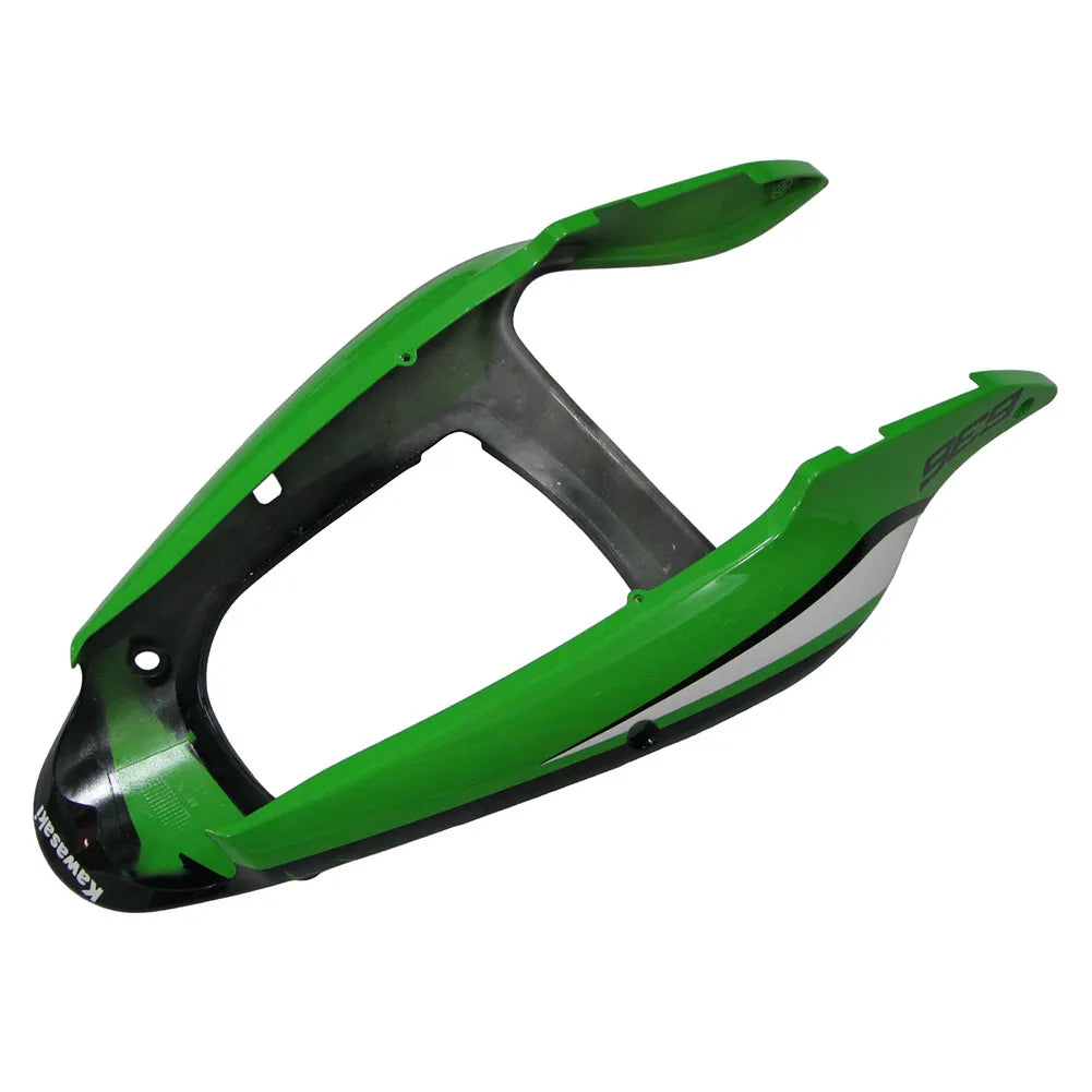 Kawasaki ZX-6R / 636 2000-2002 Green, Black, and Flame tail section fairing detail view 3