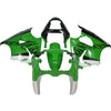Kawasaki ZX-6R / 636 2000-2002 Green, Black, and Flame Fairing Kit
