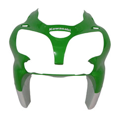 Kawasaki ZX-6R / 636 2000-2002 Green, Black, and Flame tail section fairing detail view 5