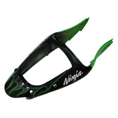 Kawasaki ZX-6R / 636 2000-2002 Green, Black, and Flame tail section fairing detail view 2