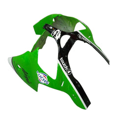 Kawasaki ZX-6R / 636 2000-2002 Black, Green, and White tail section fairing detail view 4
