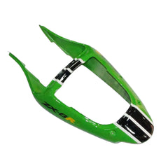 Kawasaki ZX-6R / 636 2000-2002 Black, Green, and White tail section fairing detail view 5