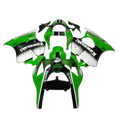 Kawasaki ZX-6R / 636 2000-2002 Black, Green, and White tail section fairing side view
