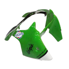 Kawasaki ZX-6R / 636 2000-2002 Black, Green, and White tail section fairing detail view 8