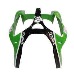 Kawasaki ZX-6R / 636 2000-2002 Black, Green, and White tail section fairing detail view 3