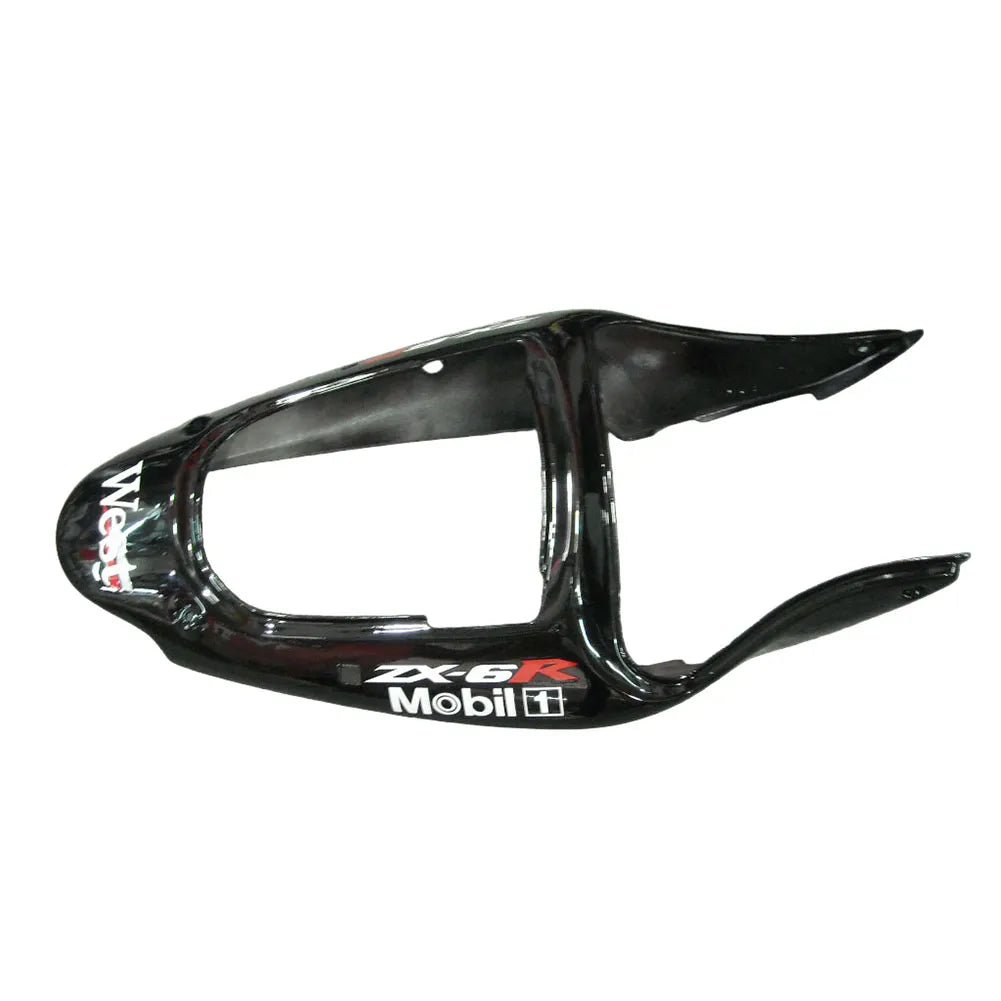 Kawasaki ZX-6R / 636 2000-2002 Yellow Red Bull Edition tail section fairing detail view 6
