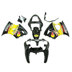 Kawasaki ZX-6R / 636 2000-2002 Yellow Red Bull Edition full fairing kit set view