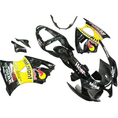 Kawasaki ZX-6R / 636 2000-2002 Yellow Red Bull Edition fairing kit left side view