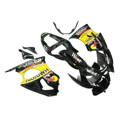 Kawasaki ZX-6R / 636 2000-2002 Yellow Red Bull Edition tail section fairing side view