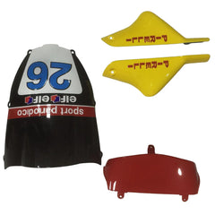 Kawasaki ZX-6R / 636 2000-2002 Multi Color Check Green, Black, Red tail section fairing detail view 4