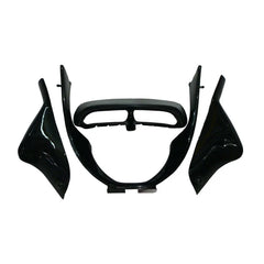 Kawasaki ZX-6R / 636 2000-2002 Black with Red Flames tail section fairing detail view 6
