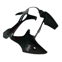 Kawasaki ZX-6R / 636 2000-2002 Black with Red Flames tail section fairing detail view 7