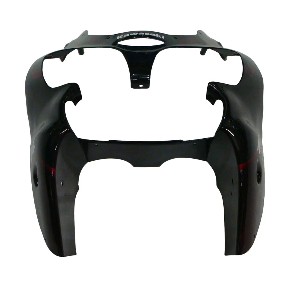 Kawasaki ZX-6R / 636 2000-2002 Black with Red Flames tail section fairing detail view 8