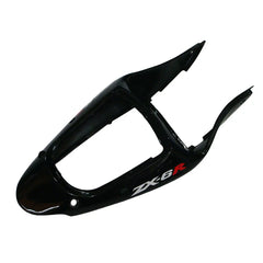 Kawasaki ZX-6R / 636 2000-2002 Black with Red Flames tail section fairing detail view 2