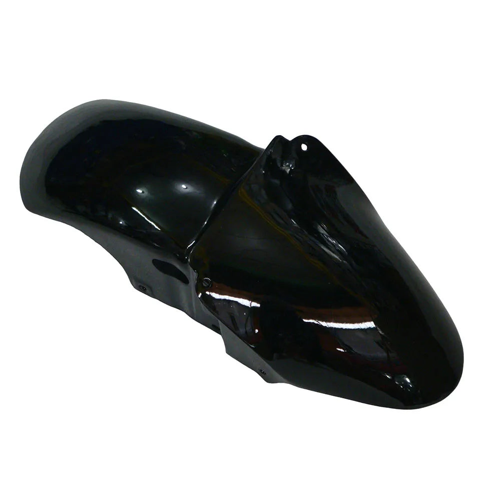 Kawasaki ZX-6R / 636 2000-2002 Black with Red Flames tail section fairing detail view 4