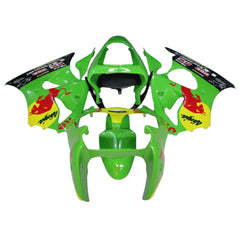 Kawasaki ZX-6R / 636 2000-2002 Green Bull Edition fairing kit front view