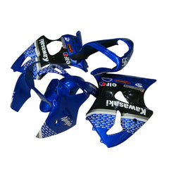 Kawasaki ZX-6R / 636 2000-2002 Blue Raindrop Edition fairing kit left side view