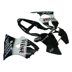 Kawasaki ZX-6R / 636 2000-2002 WEST Edition Black and White fairing kit left side view
