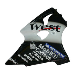 Kawasaki ZX-6R / 636 2000-2002 WEST Edition Black and White tail section fairing side view