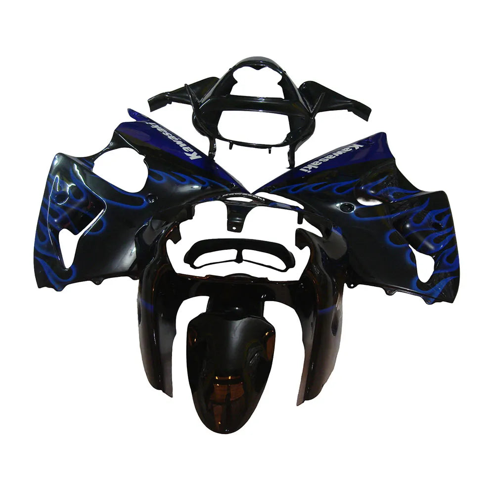 Kawasaki ZX-6R / 636 2000-2002 Blue Flame full fairing kit set view