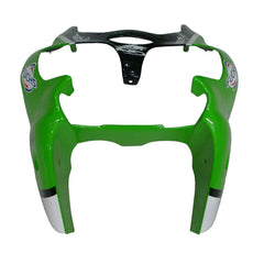 Kawasaki ZX-6R / 636 2000-2002 Green, Black, and White tail section fairing detail view 6