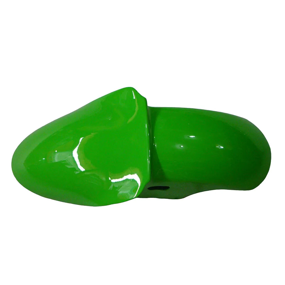 Kawasaki ZX-6R / 636 2000-2002 Green, Black, and White tail section fairing detail view 4