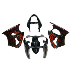 Kawasaki ZX-6R / 636 2000-2002 Gold Flame fairing kit front view