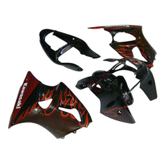 Kawasaki ZX-6R / 636 2000-2002 Gold Flame fairing kit left side view