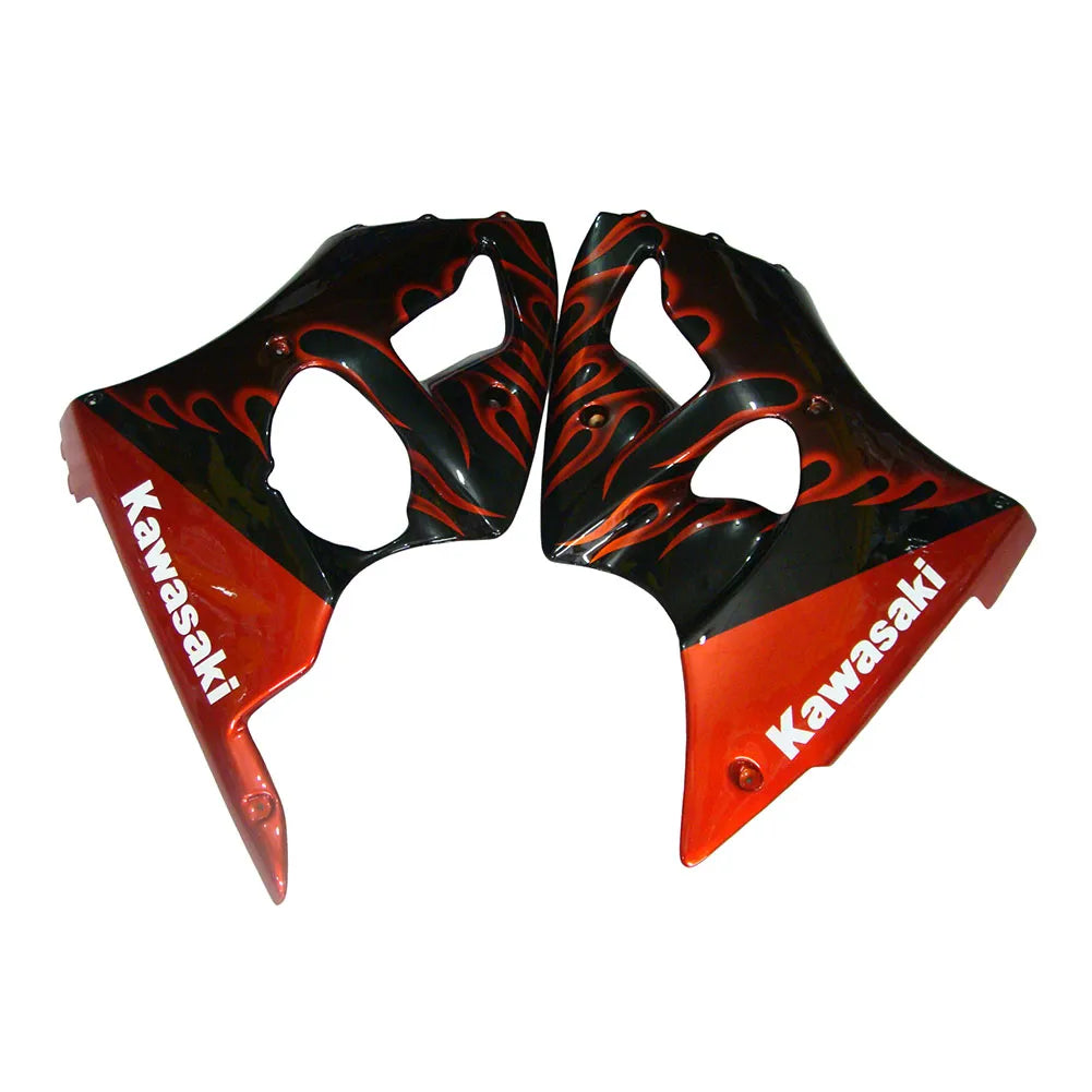 Kawasaki ZX-6R / 636 2000-2002 Gold Flame tail section fairing detail view 2