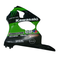 Kawasaki ZX-6R / 636 2000-2002 Green Monster Edition tail section fairing detail view 2