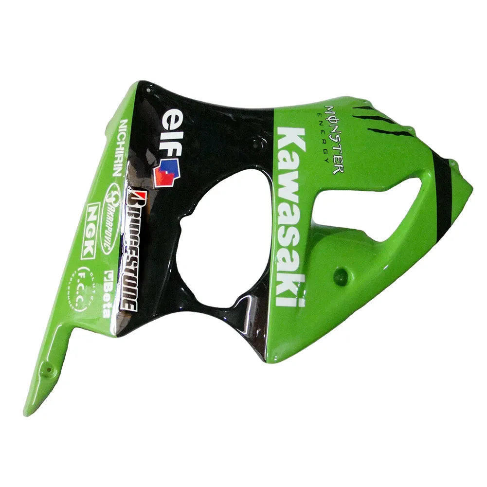 Kawasaki ZX-6R / 636 2000-2002 Green and Black Monster Edition tail section fairing detail view 3