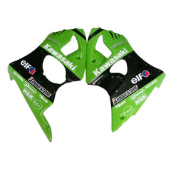 Kawasaki ZX-6R / 636 2000-2002 Green and Black Monster Edition tail section fairing detail view 2