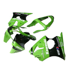 Kawasaki ZX-6R / 636 2000-2002 Green and Black Monster Edition fairing kit left side view