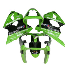 Kawasaki ZX-6R / 636 2000-2002 Green and Black Monster Edition tail section fairing rear view