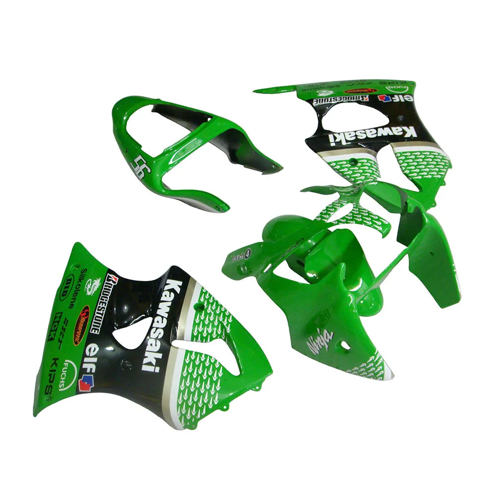 Kawasaki ZX-6R / 636 2000-2002 Green fairing kit left side view