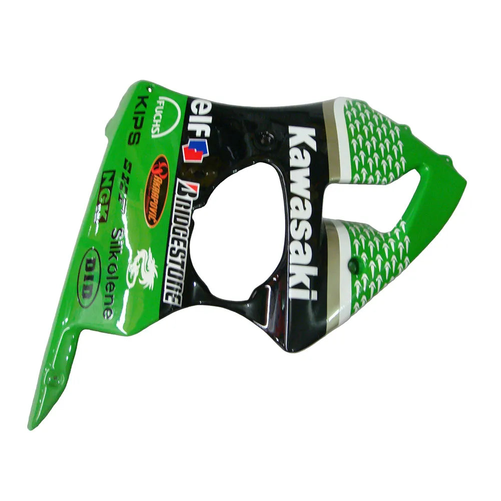 Kawasaki ZX-6R / 636 2000-2002 Green tail section fairing detail view 3