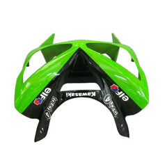 Kawasaki ZX-6R / 636 2003-2004 Green and Black with Logos tail section fairing detail view 4