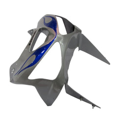 Kawasaki ZX-6R / 636 2003-2004 Silver, Blue, and Flame tail section fairing detail view 3