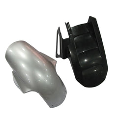 Kawasaki ZX-6R / 636 2003-2004 Silver, Blue, and Flame tail section fairing detail view 4