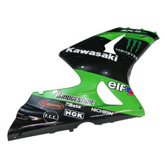 Kawasaki ZX-6R / 636 2003-2004 Green Monster Edition tail section fairing side view