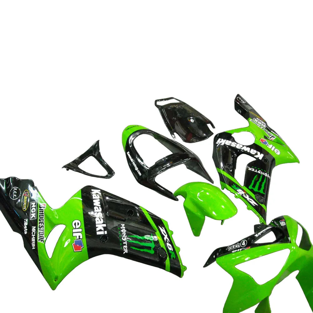 Kawasaki ZX-6R / 636 2003-2004 Monster Edition fairing kit left side view