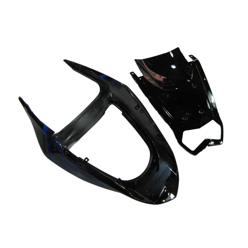 Kawasaki ZX-6R / 636 2003-2004 Black and Blue tail section fairing detail view 3