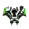 Kawasaki ZX-6R / 636 2003-2004 Black, Green, and Flame Fairing Kit