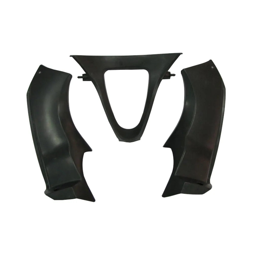 Kawasaki ZX-6R / 636 2003-2004 Black, Green, and Flame tail section fairing side view