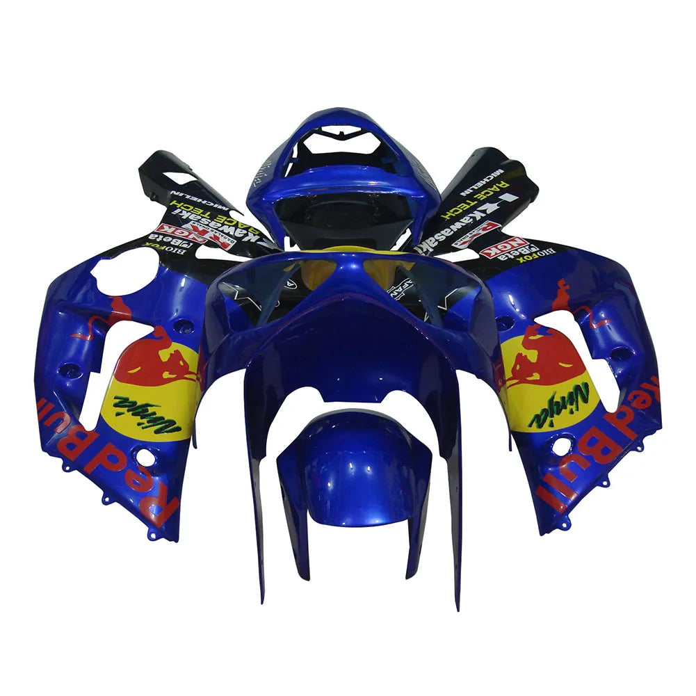 Kawasaki ZX-6R / 636 2003-2004 Blue Bull Edition full fairing kit set view