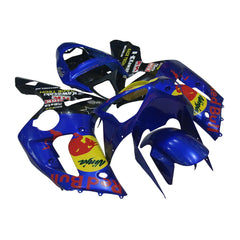 Kawasaki ZX-6R / 636 2003-2004 Blue Bull Edition fairing kit left side view