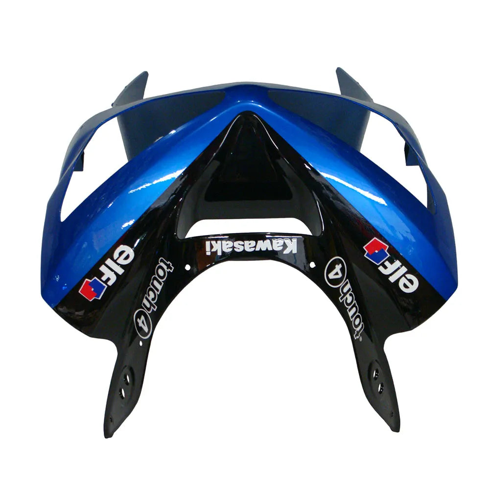 Kawasaki ZX-6R / 636 2003-2004 Blue and Black tail section fairing detail view 3