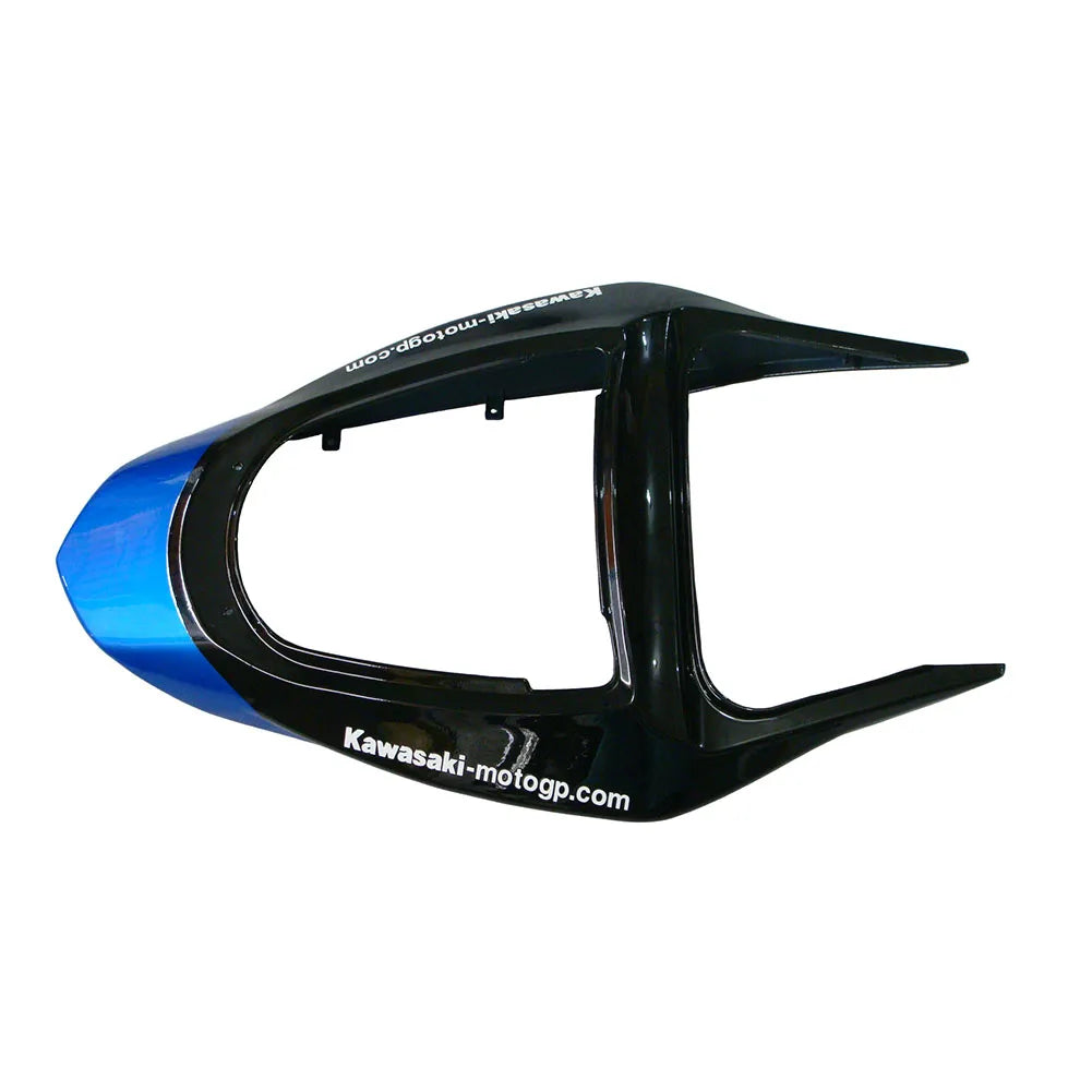 Kawasaki ZX-6R / 636 2003-2004 Blue and Black tail section fairing detail view 6